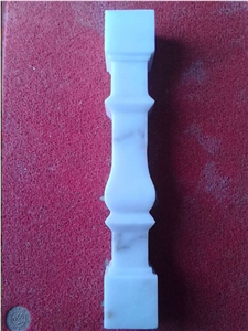 Diameter 12cm X High80cm White Marble Baluster,China Polished Square & Round White Marble Baluster, Modern Design Marble Stone Railing for Interior & Exterior Decoration, Guangxi White Marble Baluster