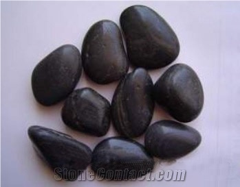 Polished Pebbles, Black Pebble Stone, River Stone Walkway