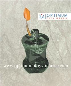 Marble Bathroom Accessories - Indus Green Marble Toothbrush Holders