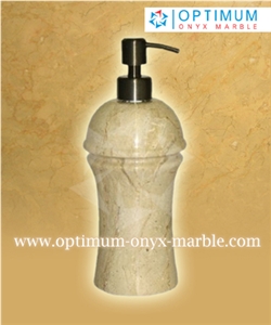 Marble Bathroom Accessories, Sahara Gold Marble Pakistan Bath Accessories
