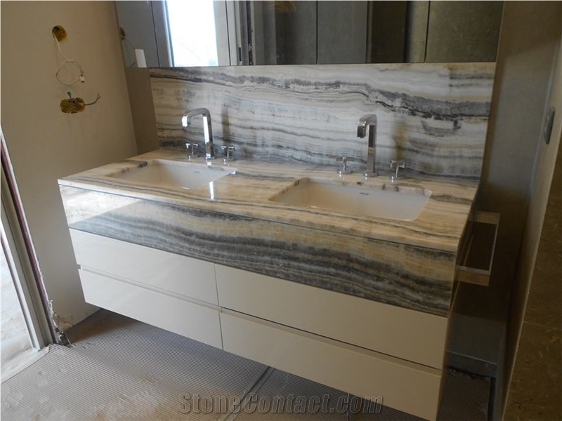 Blue River Onyx Custom Vanity Top