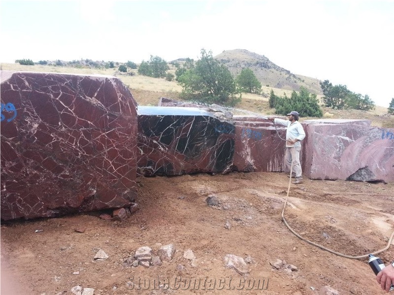 Rosso Levanto Marble Blocks, Rosa Levanto Marble, Red Marble Turkey Blocks