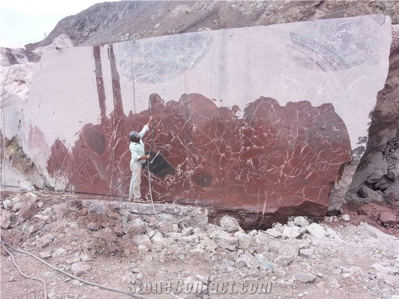 Rosso Levanto Marble Blocks, Rosa Levanto Marble, Red Marble Turkey Blocks