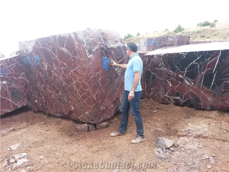 Rosso Levanto Marble Blocks, Rosa Levanto Marble, Red Marble Turkey Blocks
