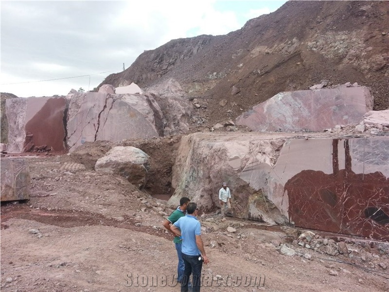 Rosso Levanto Marble Blocks, Rosa Levanto Marble, Red Marble Turkey Blocks