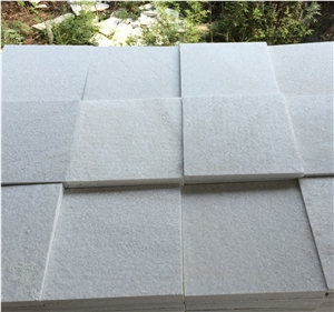 30*30*2cm Flamed Bullnose White Quartzite Pool Coping, Swimming Pool Coping