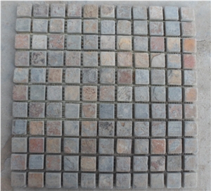 Cheap Natural Finish Slate Mosaic for Film Decoration