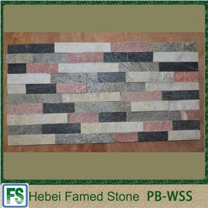 China Multicolor Quartzite Cultured Stone Veneer Wall Cladding