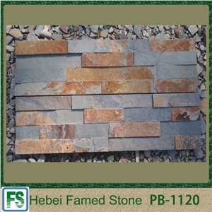 Fashion Design Colorful Wall Decoration Natural Cultured Stone in Rusty, Stone Slate Cultured Stone