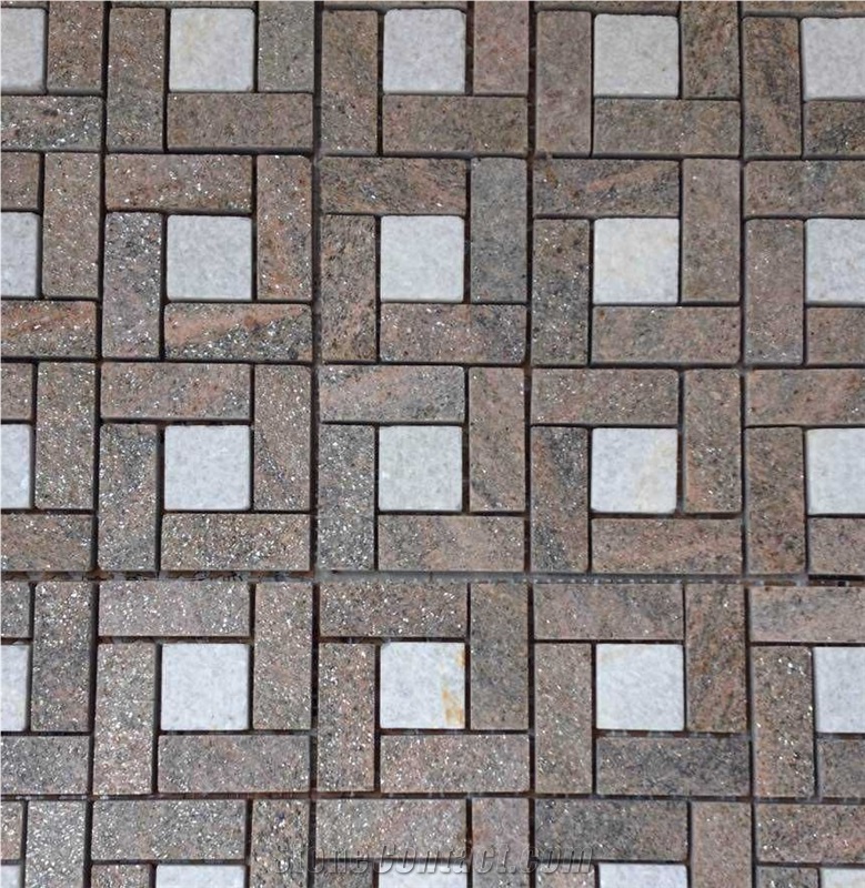 Hebei China Yellow Quartzite Inner Stone Mosaic