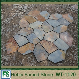 Irregular Multicolor Slate Flagstone Veneer Walling