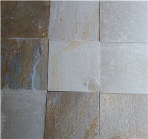 Natural Surface Golden Garden Stabs,Chinese Garden Slab for Floor, Natural Slate Slabs & Tiles