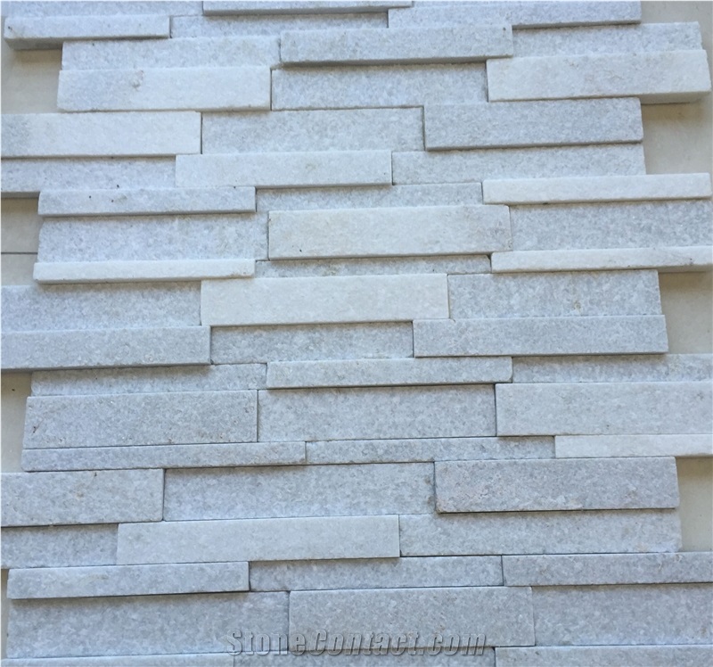Natural White Granite Cultured Stone Stacked Stone Veneer