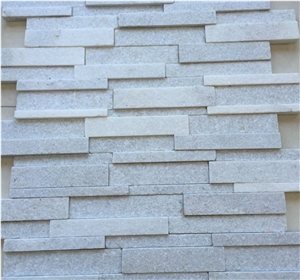 Natural White Granite Cultured Stone Stacked Stone Veneer