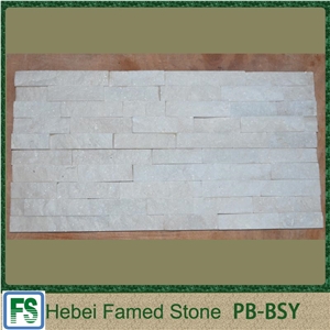 White Quartzite Culture Stone / Cultured Stone for Wall Cladding, Natural Quartz Stone White Quartzite Wall Cladding