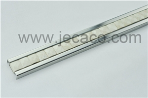 Stainless Steel with Natural Stone Decor Tile Trim,Border