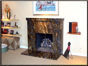 Purple Dunes Granite Fireplace