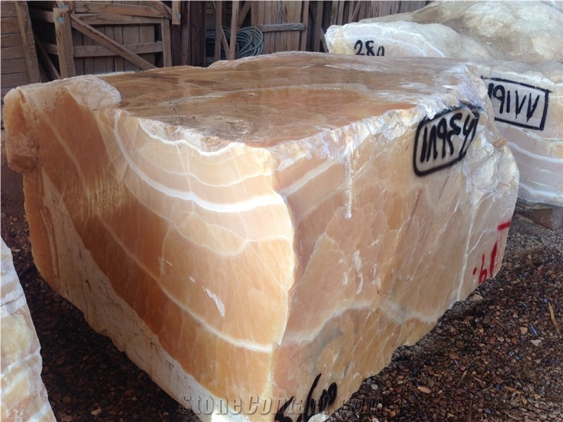 Honey Onyx Blocks, Onice Miele Extra Blocks, Yellow Iran Onyx Blocks