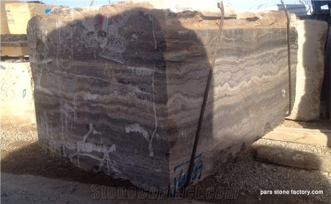 Snake Skin Travertine, Persian Silver Travertine Blocks, Grey Iran Travertine Blocks