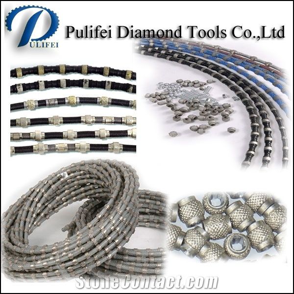 Diamond Wire Saw Tools Sintered Beads for Marble Granite Concrete Cutting Quarry/Profile Equipment