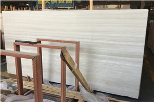 White Serpeggiante White Wooden Marble Slabs & Tiles, China White Marble