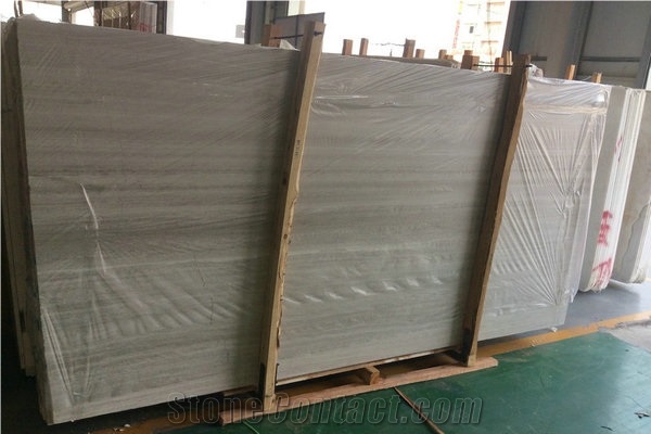 White Serpeggiante White Wooden Marble Slabs & Tiles, China White Marble