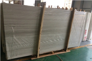 White Serpeggiante White Wooden Marble Slabs & Tiles, China White Marble