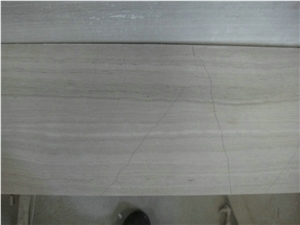 White Serpeggiante White Wooden Marble Slabs & Tiles, China White Marble