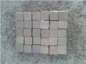 Kandla Grey Sandstone Cobbles, Brown India Sandstone Cube Stone & Paver