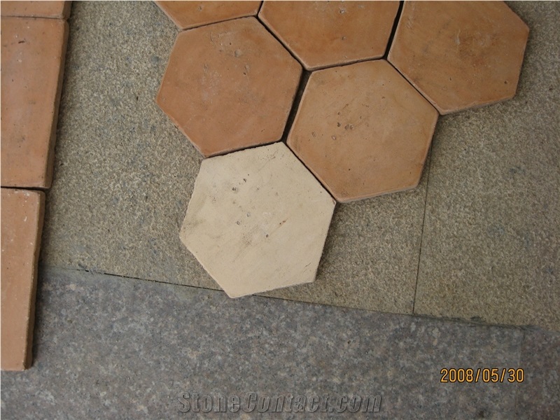 Handmade Antique Terraotta Stone Floor Tiles