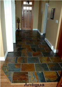 Antigua Rust Slate Hall Floor Tiles