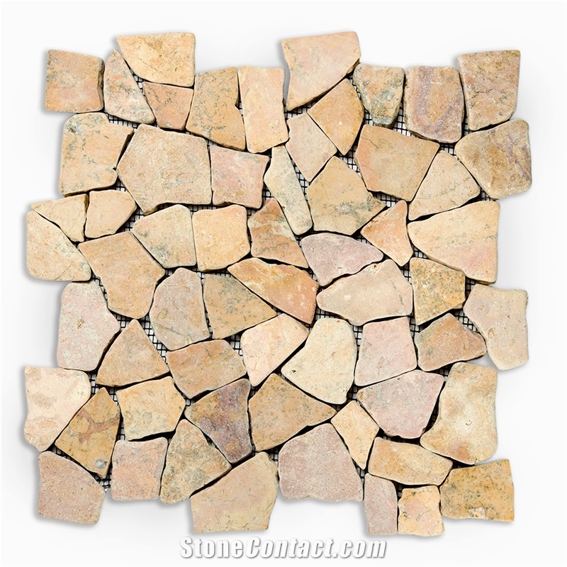 Rosso Peach Red Marble Marble Mosaic Tile