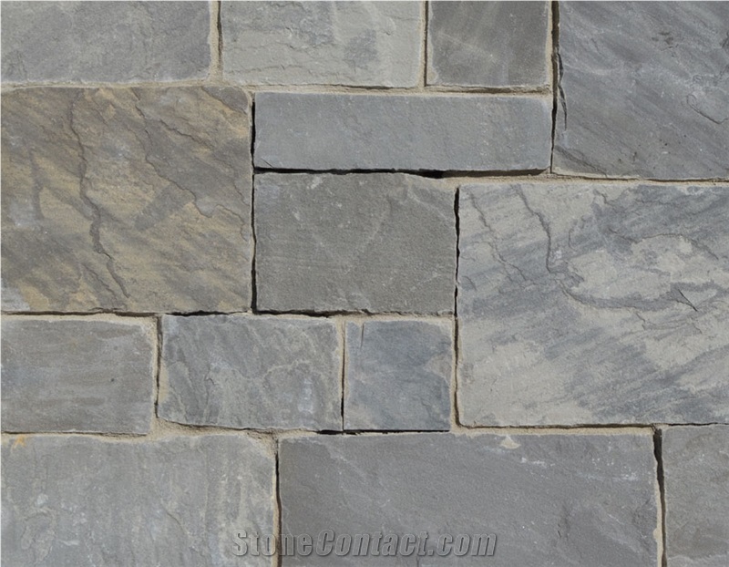 Cosmic Grey Castle Stone Natural Thin Veneers Products, Grey Sandstone India Cultured Stone