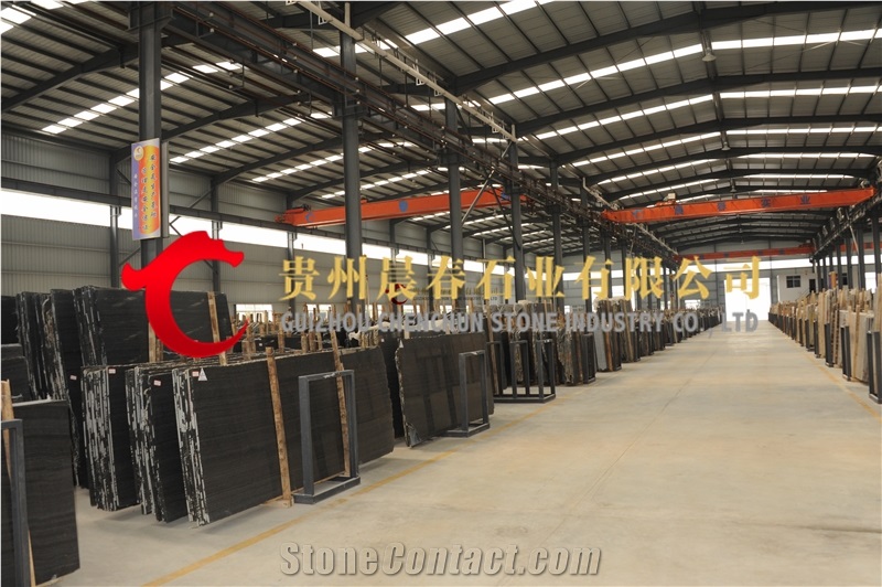 Black Wood Vein Marble Slabs & Tiles, with Acid-Washed Surface, China Black Wooden Grain Marble