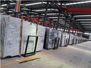 China Dark Ink Marble Tiles & Slabs, Crystal Ink Marble Glassy Wall Covering & Flooring