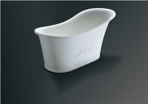 Supply Anti Yellowing Corian Stone White Bathtub Of Freestanding Installation
