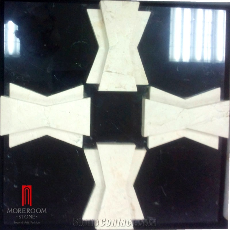 Black and Beige 3d Marble Wall Pattern Panel
