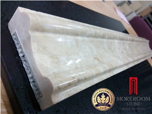 Chinese Manufacture Latte Beige Marble Bullnose Molding ,Border Decos for Wall