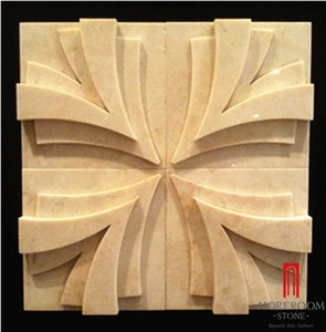 Cnc 3d Marble Wall Panel for Villa Design