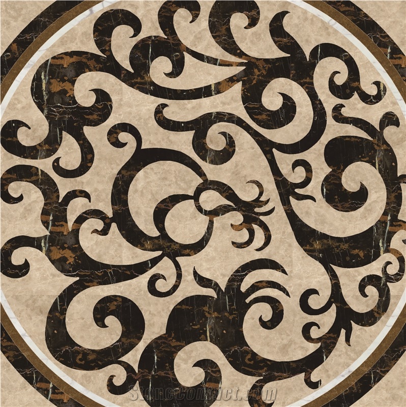 Floor Medallions Round Marble Inlay