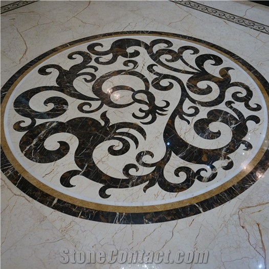 Floor Medallions Round Marble Inlay
