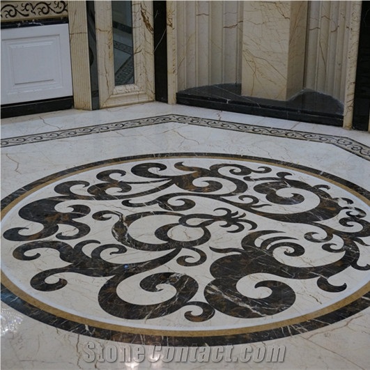 Floor Medallions Round Marble Inlay