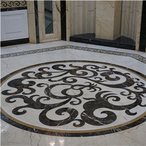 Floor Medallions Round Marble Inlay