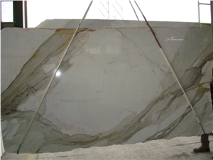 Italy Sovicille Calacatta Gold Marble Slab for Counter Top and Bathroom Flooring, Italy White Marble