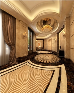 Moreroom Stone 3d Water Jet Marble Flooring and Wall Design