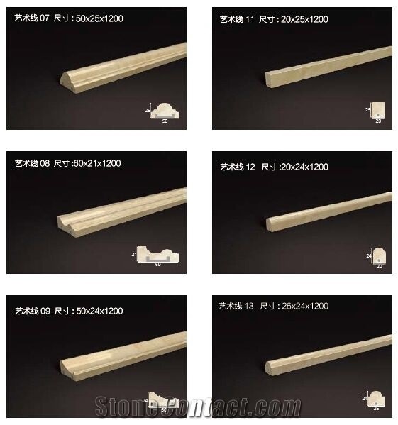 Moreroom Stone Emperador Light Marble Moulding & Skiting Stone Strim