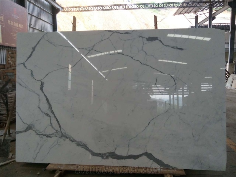 Polished Calacatta Betogli White Marble Slab & Tiles 20mm Thickness,Italy Toscana Marble