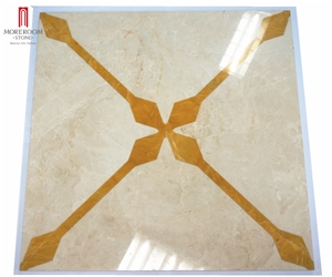 Star Design Turkey Latte Beige Marble Waterjet Marble Panel for Luxury Villa Design