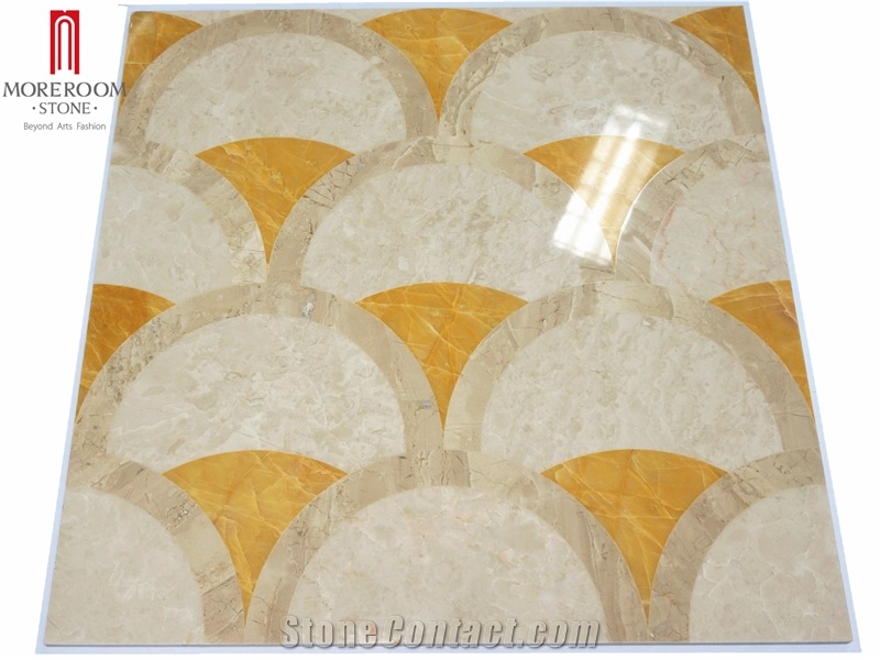 Turkey Bademli,Eğirdir Quarry, Isparta Ottoman Beige Marble Waterjet Marble Panel