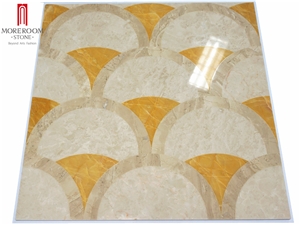 Turkey Bademli,Eğirdir Quarry, Isparta Ottoman Beige Marble Waterjet Marble Panel